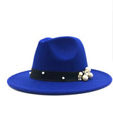 Pearls Wide Brim Fedora Hat