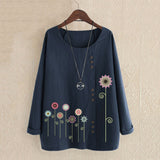 O-Neck Print Blouse