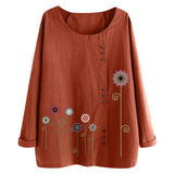 O-Neck Print Blouse