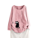 O-Neck Print Blouse