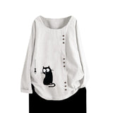 O-Neck Print Blouse