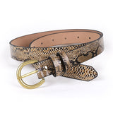 Vintage Punk Python Leather Belt