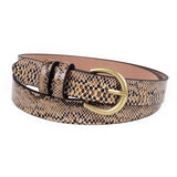 Vintage Punk Python Leather Belt