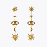 Sun Star Moon Earrings