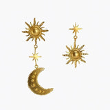 Sun Star Moon Earrings
