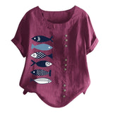 Fish Printed Blouse