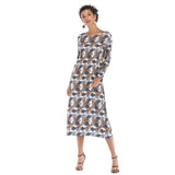 Pattern Printed Long Dress