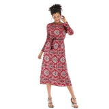 Pattern Printed Long Dress
