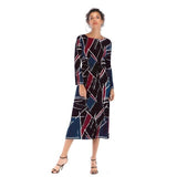 Pattern Printed Long Dress