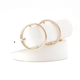 White Gold Double Round  Belts