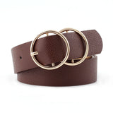 White Gold Double Round  Belts