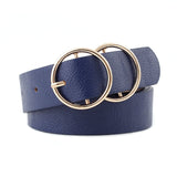 White Gold Double Round  Belts