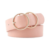 White Gold Double Round  Belts