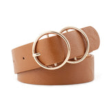 White Gold Double Round  Belts