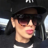 Flat Big Mirror Sunglasses