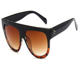 Flat Big Mirror Sunglasses