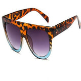 Flat Big Mirror Sunglasses