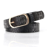 Vintage Punk Python Leather Belt