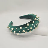 Thick Velvet Pearl Headbands