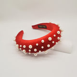 Thick Velvet Pearl Headbands