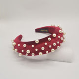 Thick Velvet Pearl Headbands