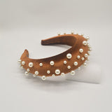 Thick Velvet Pearl Headbands