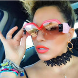 Rimless Oversized Sunglasses