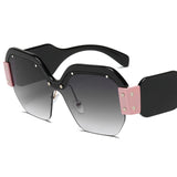 Rimless Oversized Sunglasses