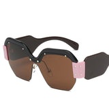 Rimless Oversized Sunglasses