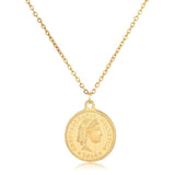 Punk Style Coin Necklace