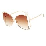 Pearls Half Round Sunglasses