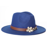 Autumn And Winter Black Pearls Fedora Hat