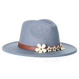 Autumn And Winter Black Pearls Fedora Hat