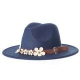 Autumn And Winter Black Pearls Fedora Hat