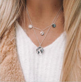 World Map Necklace