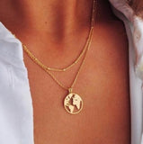 World Map Necklace