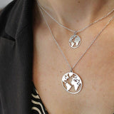 World Map Necklace