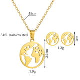 World Map Necklace