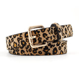 Vintage Leopard Leather Belt