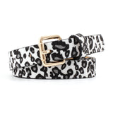 Vintage Leopard Leather Belt