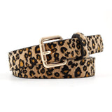 Vintage Leopard Leather Belt