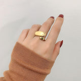 Irregular Circle  Gold Rings