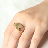 Irregular Circle  Gold Rings