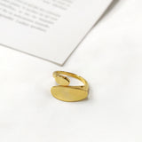 Irregular Circle  Gold Rings