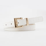 Narrow Thin Leather Belt
