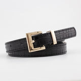 Narrow Thin Leather Belt