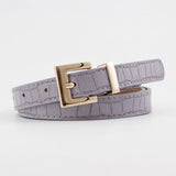 Narrow Thin Leather Belt