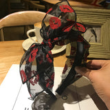 Black Lace Bow Headbands
