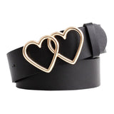 Double Heart Buckle Belt