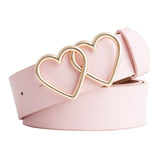 Double Heart Buckle Belt